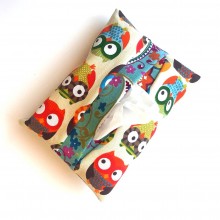 Tissue case-Colorful Owls