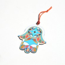 Hamsa- Blue & White Vitrage