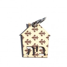 Brown club symbol keychain-בית