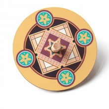 Dreidel-Mustard with star of david