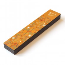 XL Mezuzah case-Flowers-Mustard