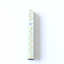 White Mezuzah with delicate flowers