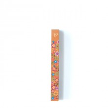 Mezuzah narrow case-Flowers-Mustard