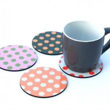 4 Dotted Coasters