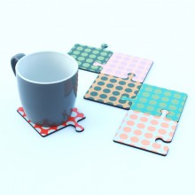 Colorful Dotted Coasters & Hot plate