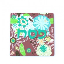 Hot plate, trivet- Purple with flowers