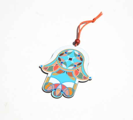 Hamsa- Blue & White Vitrage