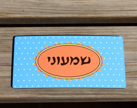 Personalized door Sign-Polka-dot blue