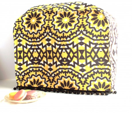 Mixer cover-Yellow with flowers