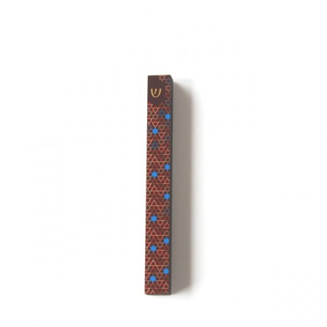 Mezuzah narrow case-Star of david-Dark