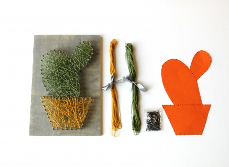 Cactus DIY string art kit